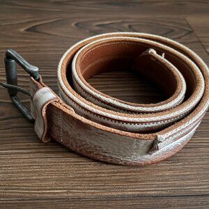 Vintage Banana Republic Men’s Belt / Italian Leather / Solid Brass Hardware